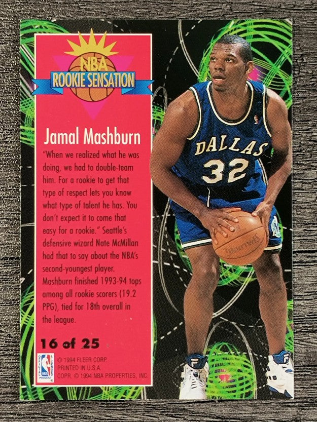 1994-95 Fleer Rookie Sensations #16 Jamal Mashburn (NM)