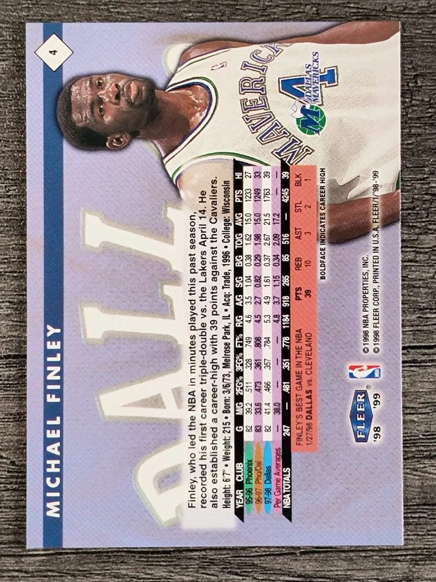 1998-99 Fleer Tradition #4 Michael Finley