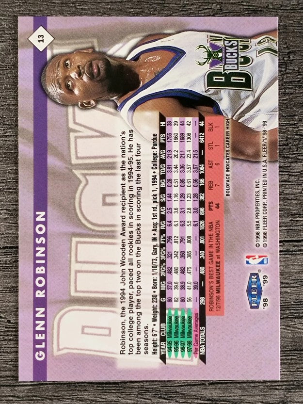 1998-99 Fleer Tradition #13 Glenn Robinson