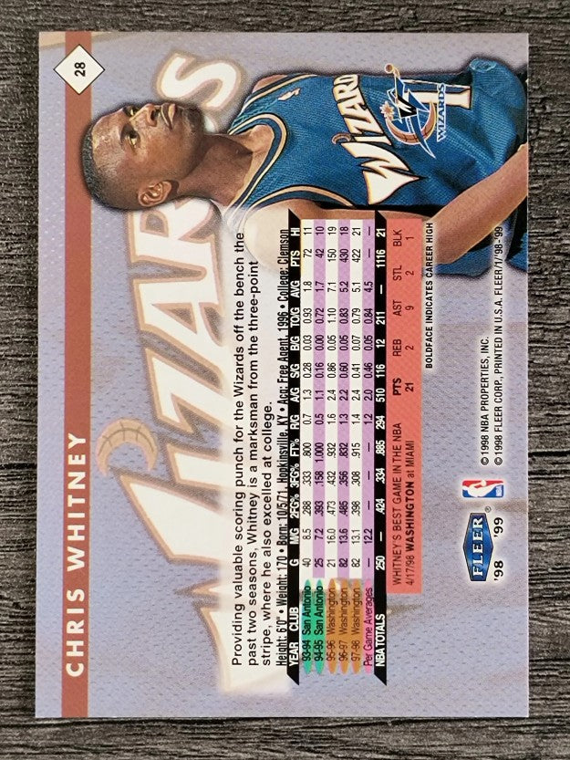 1998-99 Fleer Tradition #28 Chris Whitney
