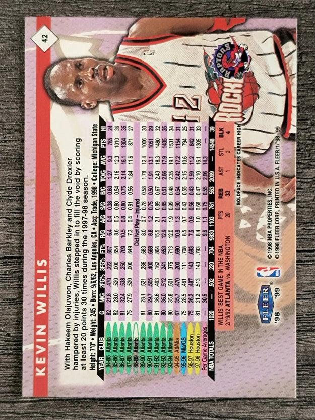 1998-99 Fleer Tradition #42 Kevin Willis
