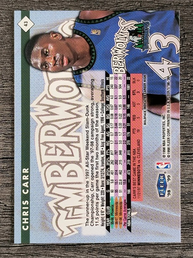 1998-99 Fleer Tradition #43 Chris Carr