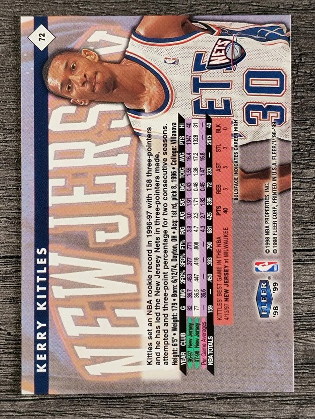 1998-99 Fleer Tradition #72 Kerry Kittles