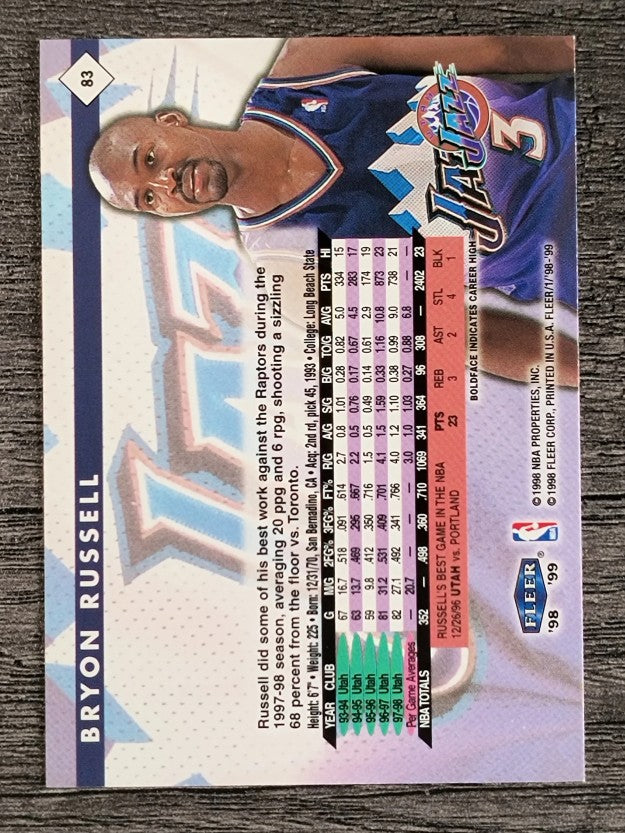 1998-99 Fleer Tradition #83 Bryon Russell