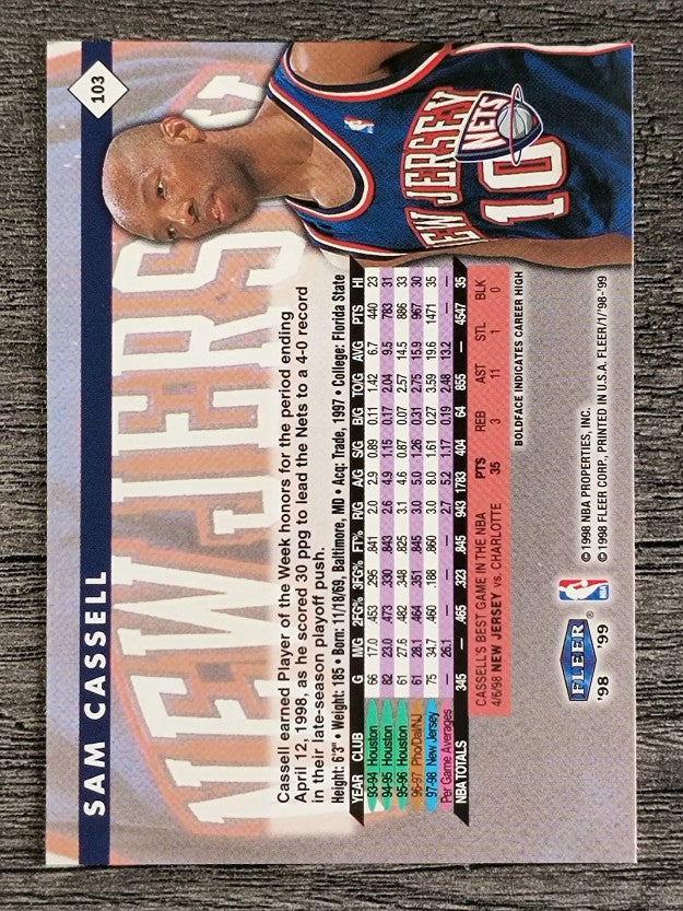 1998-99 Fleer Tradition #103 Sam Cassell