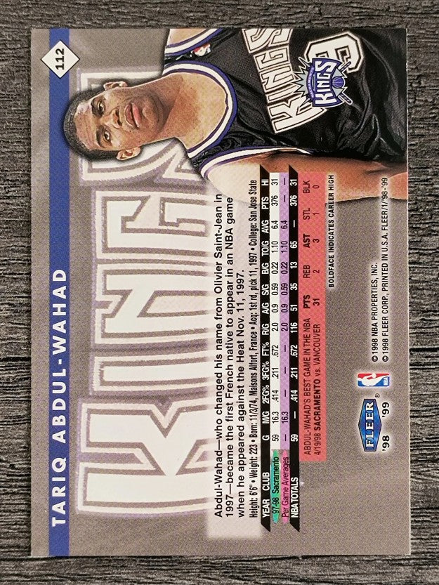 1998-99 Fleer Tradition #112 Tariq Abdul-Wahad