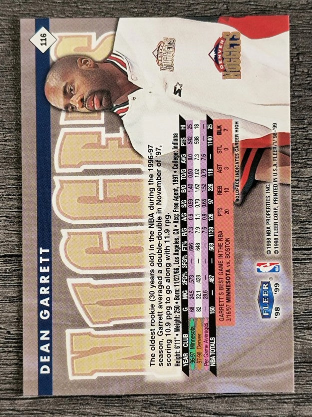 1998-99 Fleer Tradition #116 Dean Garrett