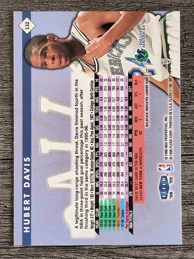 1998-99 Fleer Tradition #132 Hubert Davis