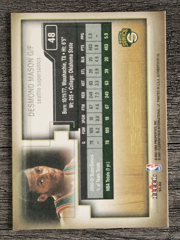 2001-02 Fleer Authentix #48 Desmond Mason