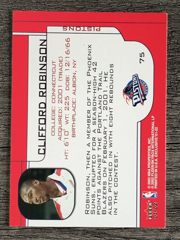 2001-02 Fleer Exclusive #75 Clifford Robinson