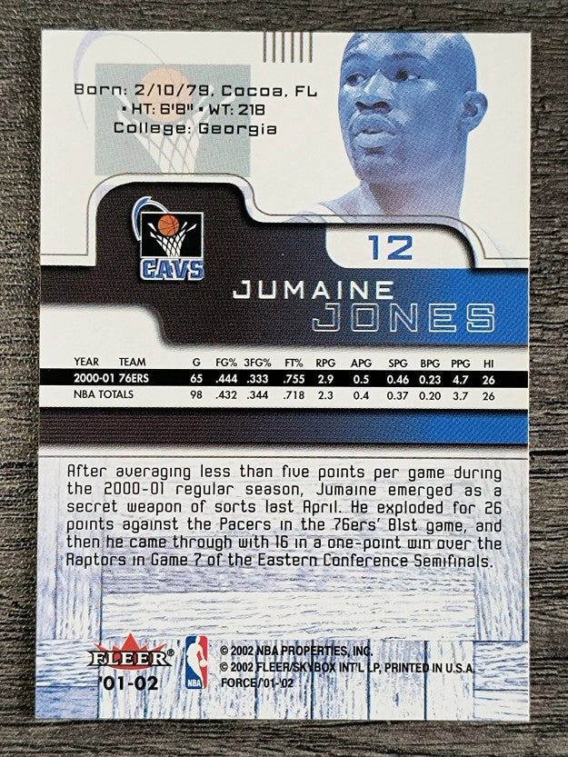 2001-02 Fleer Force #12 Jumaine Jones