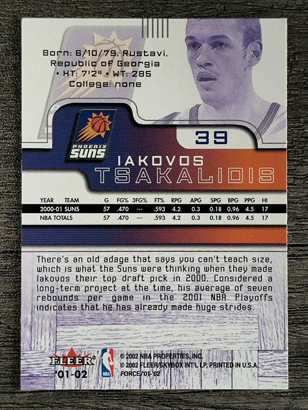 2001-02 Fleer Force #39 Iakovos Tsakalidis
