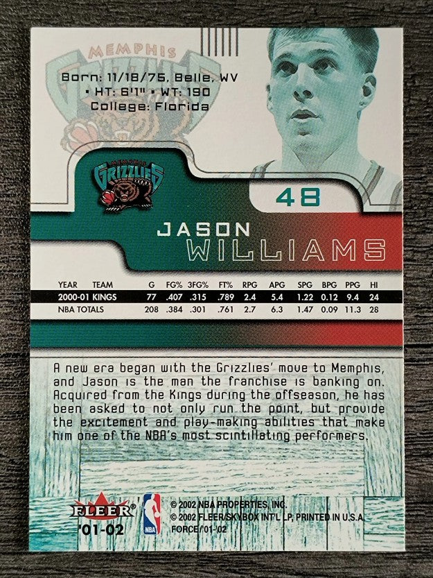 2001-02 Fleer Force #48 Jason Williams