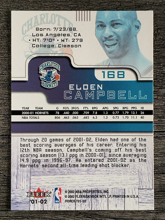 2001-02 Fleer Force #168 Elden Campbell