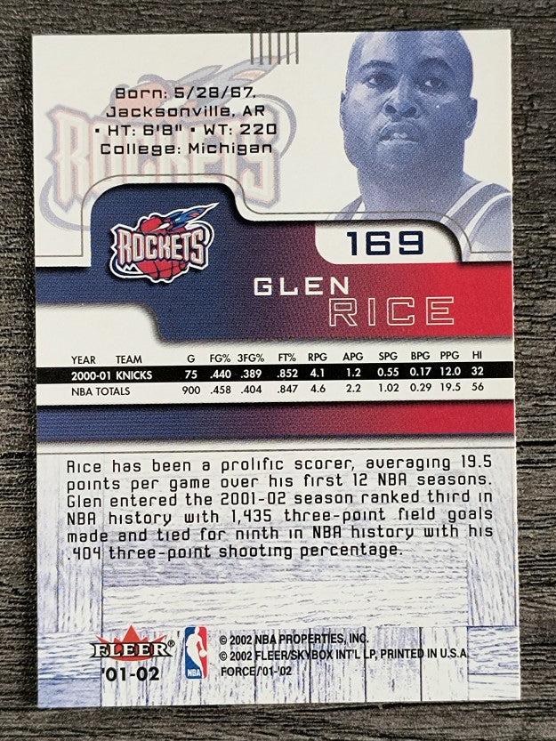 2001-02 Fleer Force #169 Glen Rice