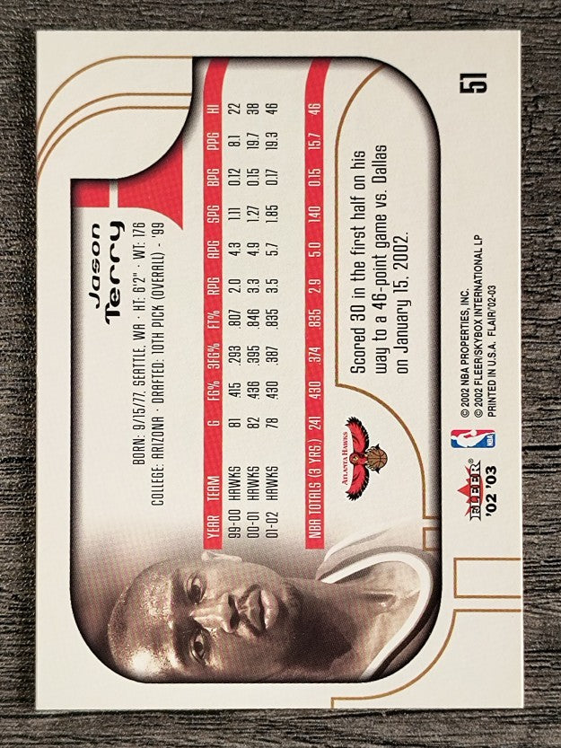 2002-03 Flair #51 Jason Terry