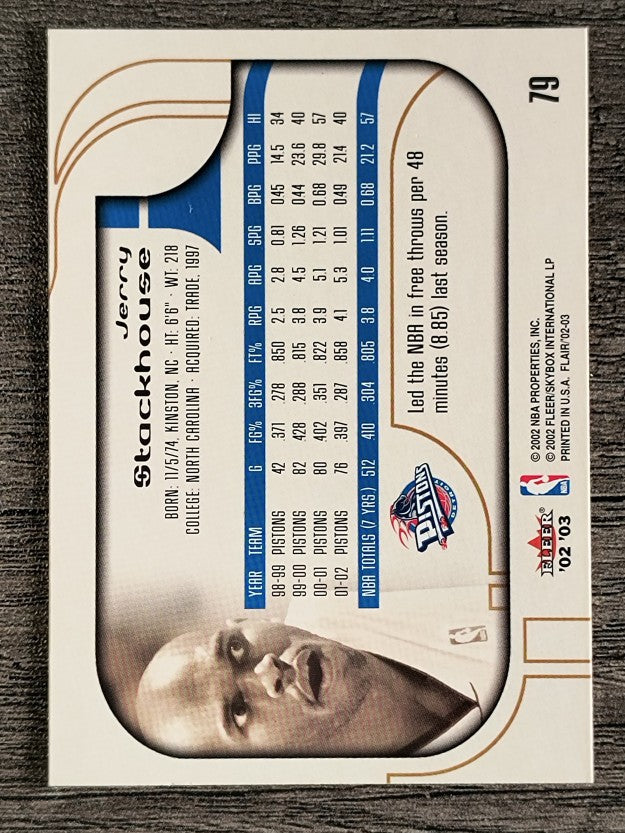 2002-03 Flair #79 Jerry Stackhouse
