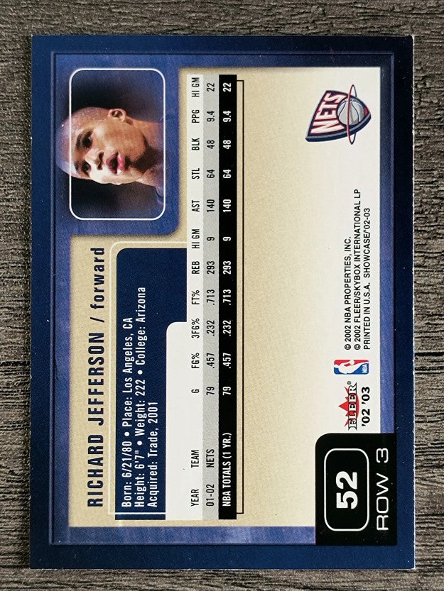 2002-03 Fleer Showcase #52 Richard Jefferson