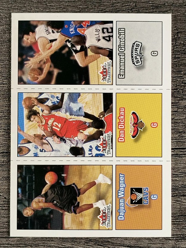 2002-03 Fleer Tradition #275 DaJuan Wagner RC/Dan Dickau RC/Manu Ginobili RC