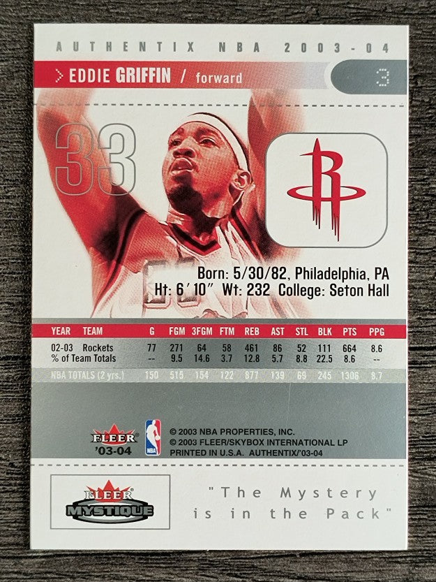 2003-04 Fleer Authentix #3 Eddie Griffin