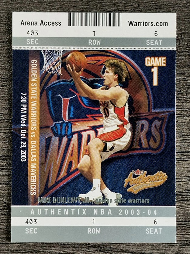 2003-04 Fleer Authentix #29 Mike Dunleavy