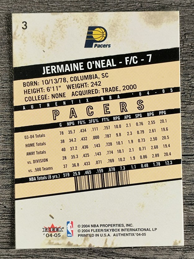 2004-05 Fleer Authentix #3 Jermaine O'Neal