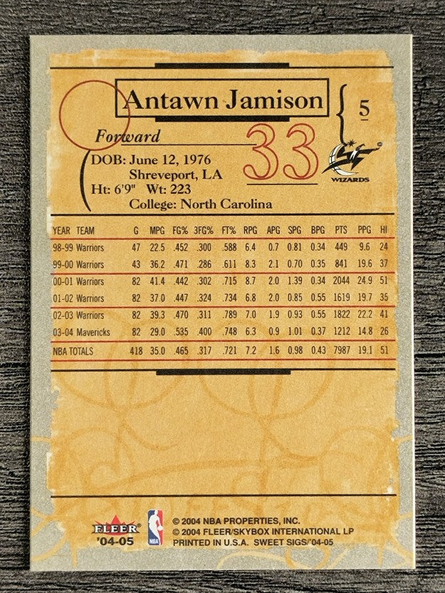 2004-05 Fleer Sweet Sigs #5 Antawn Jamison