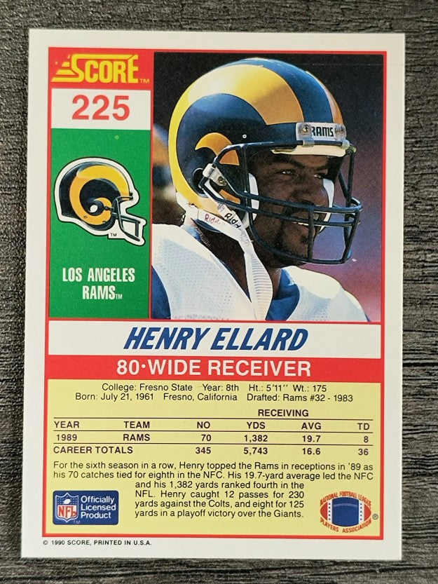 1990 Score #225 Henry Ellard