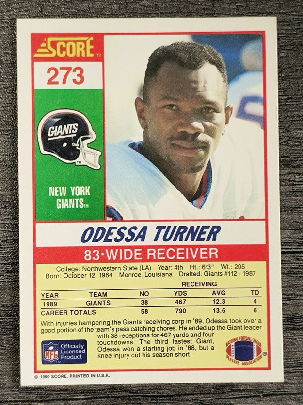 1990 Score #273 Odessa Turner RC
