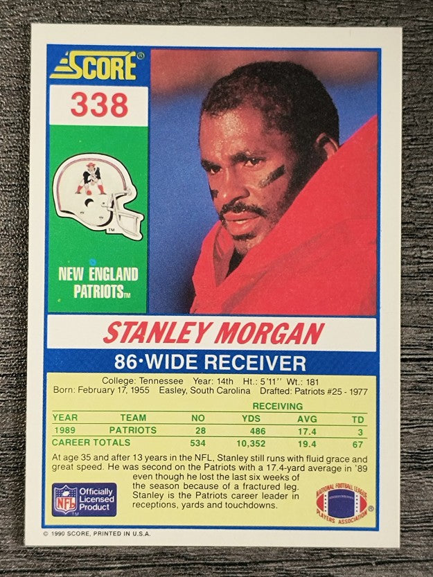 1990 Score #338 Stanley Morgan