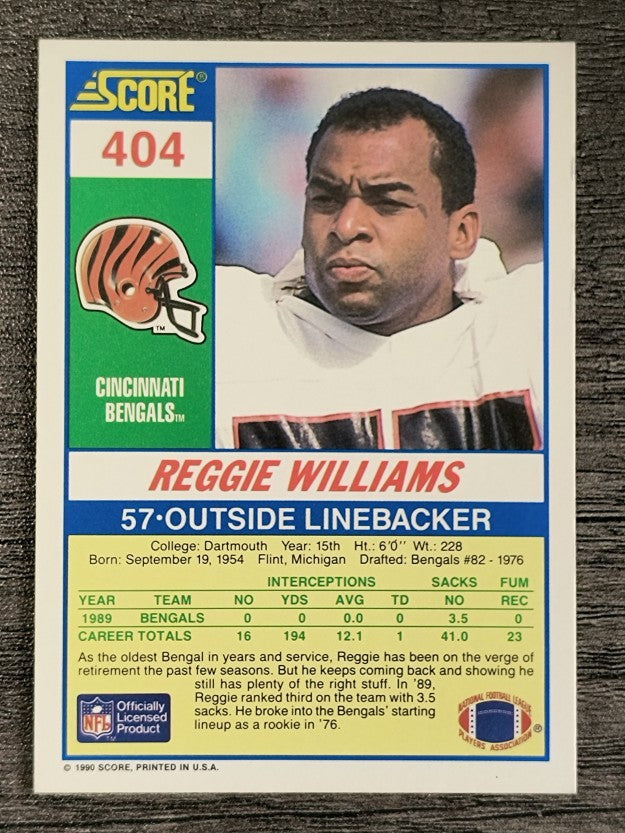 1990 Score #404 Reggie Williams