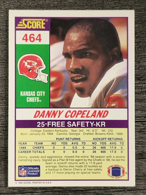 1990 Score #464 Danny Copeland RC