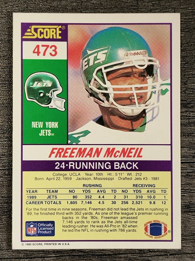 1990 Score #473 Freeman McNeil