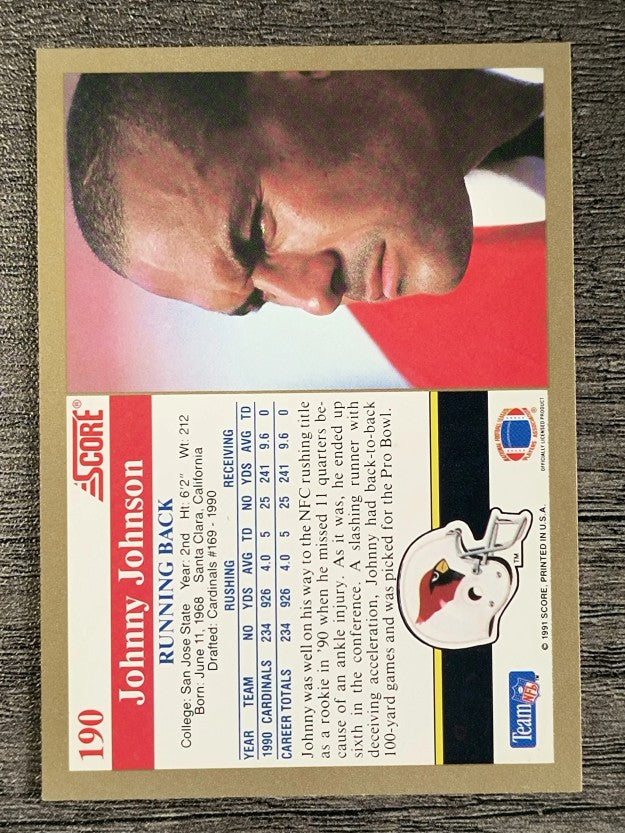 1991 Score #190 Johnny Johnson
