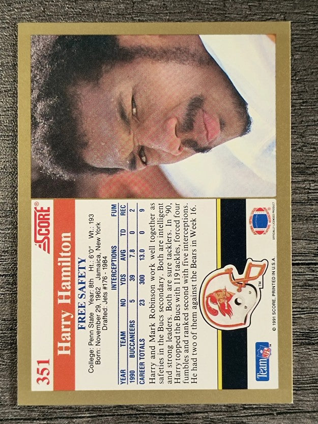 1991 Score #351 Harry Hamilton