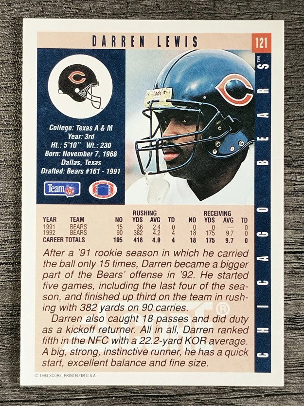 1993 Score #121 Darren Lewis