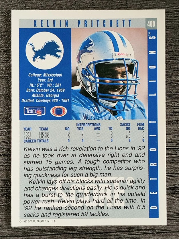 1993 Score #400 Kelvin Pritchett