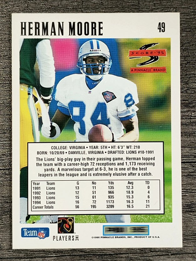 1995 Score #49 Herman Moore