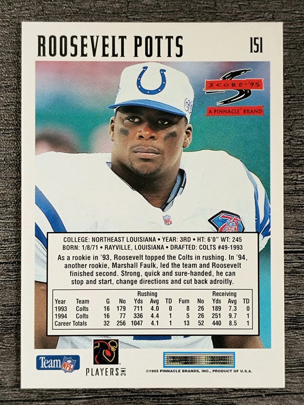 1995 Score #151 Roosevelt Potts