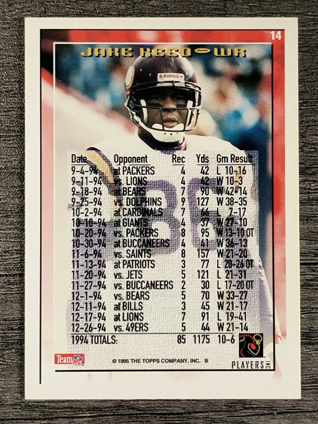 1995 Topps #14 Jake Reed TYC