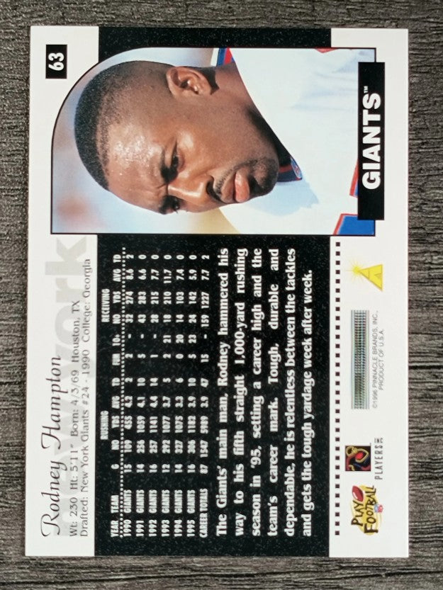1996 Score #63 Rodney Hampton