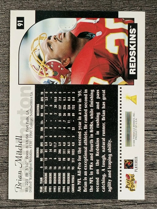 1996 Score #91 Brian Mitchell