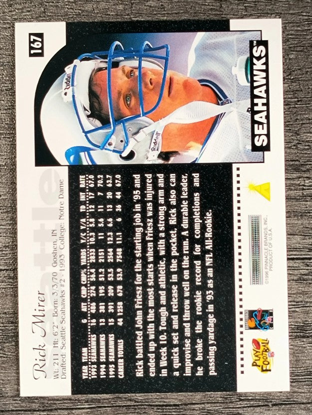 1996 Score #167 Rick Mirer