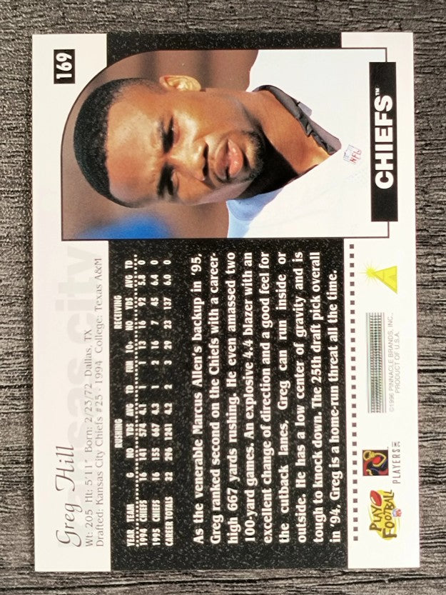 1996 Score #169 Greg Hill