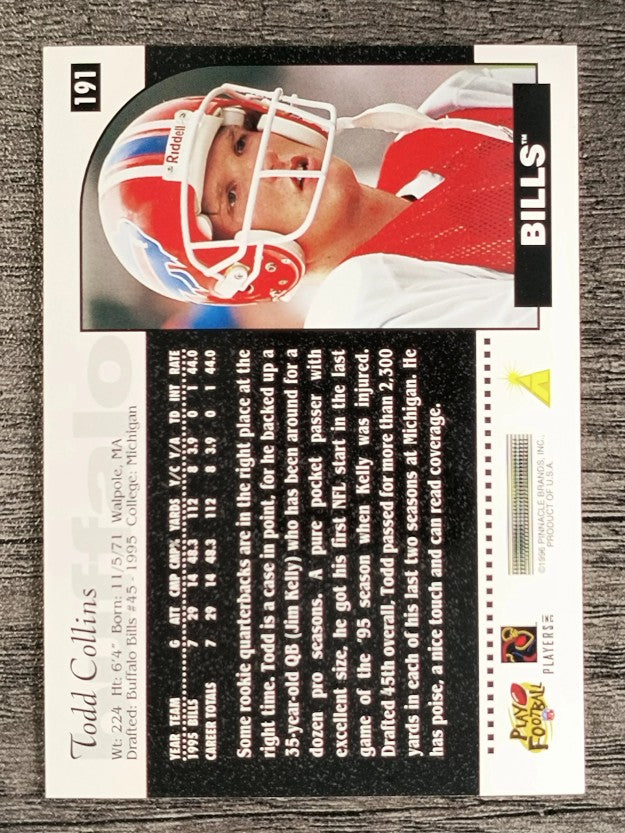 1996 Score #191 Todd Collins