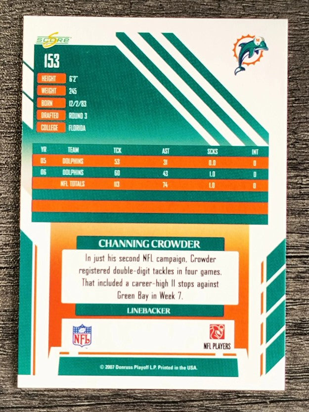 2007 Score #153 Channing Crowder