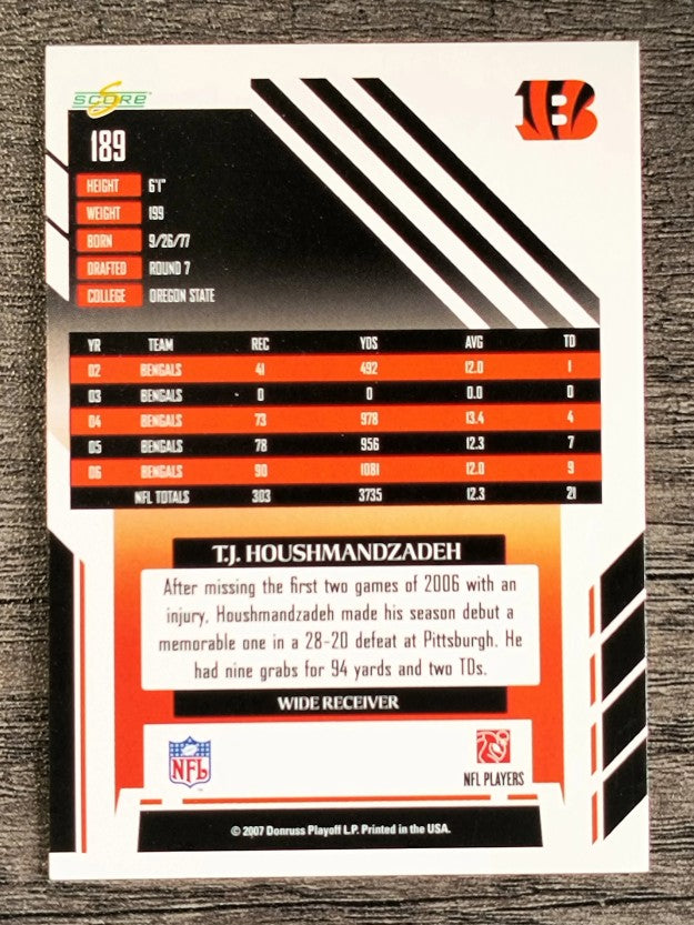 2007 Score #189 T.J. Houshmandzadeh