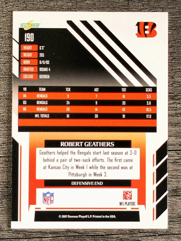 2007 Score #190 Robert Geathers