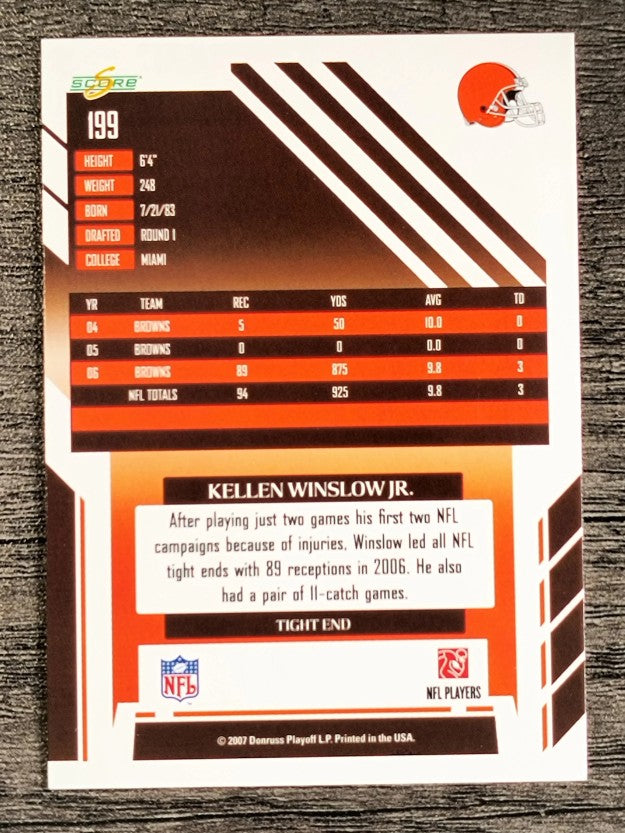 2007 Score #199 Kellen Winslow