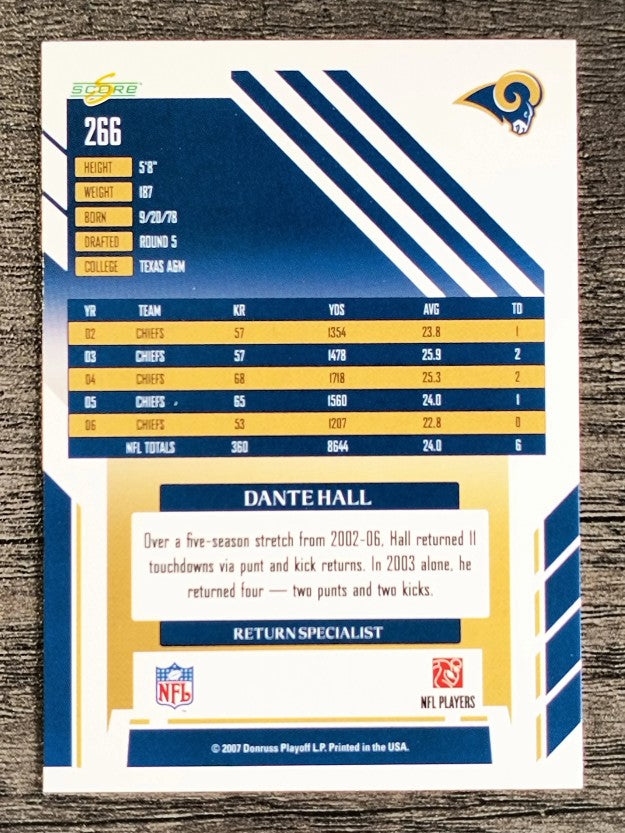 2007 Score #266 Dante Hall